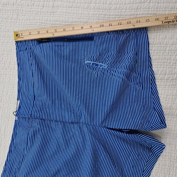 Ted Baker Swimming Trunks NEW Men's 3 (34) Blue Horizontal Stripe NWT 4" Inseam - Picture 8 of 15